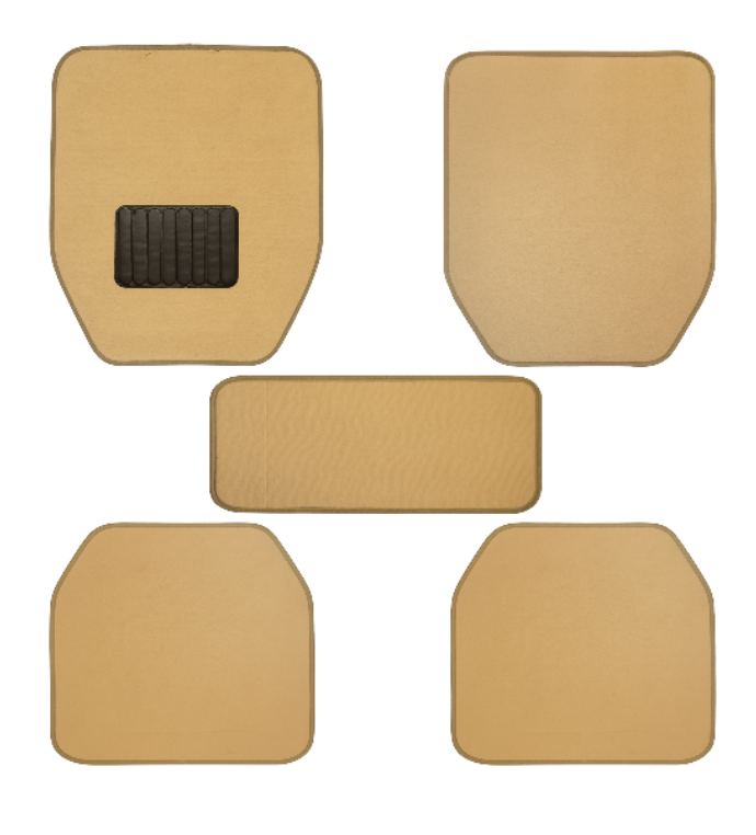 5pcs Heavy Duty Car Floor Mats In Brown